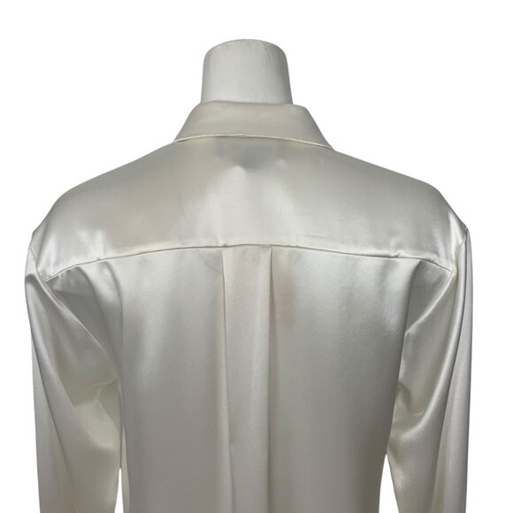 SER.O.YA Zucker Shirt Blouse XS Long Sleeve Button Front French Cuff Relaxed Fit - Picture 9 of 12